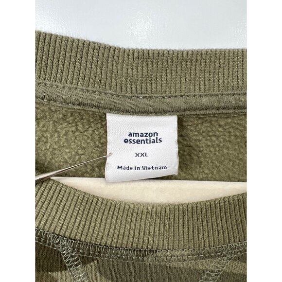 Amazon Essentials Camo Pullover Sweatshirt Size XXL French Terry Fleece Relaxed - Picture 4 of 10